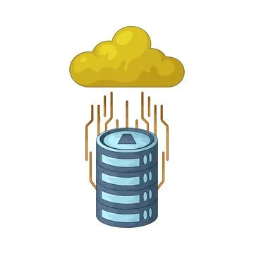 Cloud database illustration Illustrazione stock