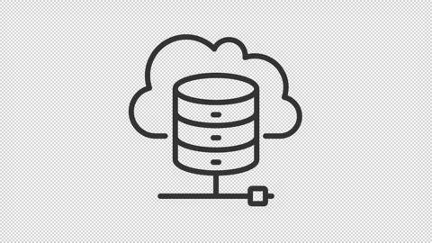 Cloud database line animation Stock Footage 337776422