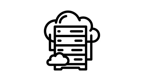 Cloud database line icon animation Stock Footage 326759739