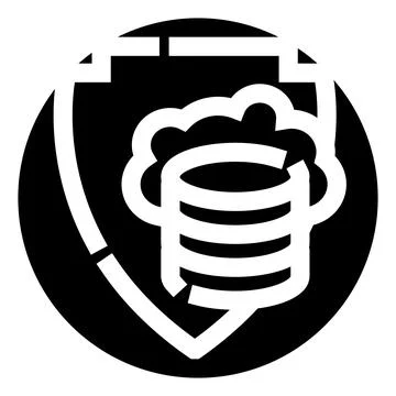 Cloud database security shield protecting sensitive data Stock Illustration
