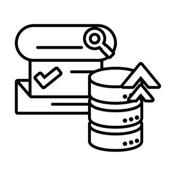 Cloud database seo icons in white background 스톡 일러스트