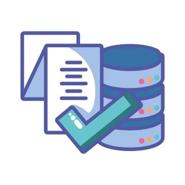 Cloud database seo icons in white background 스톡 일러스트