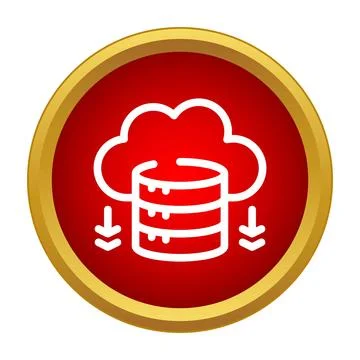 Cloud database server hosting and data storage icon イラスト素材