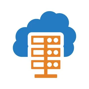 Cloud, database, server icon. Stock Illustration