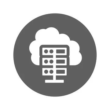 Cloud, database, server icon. Stock Illustration