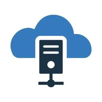 Cloud, database, server icon. Simple editable vector illustration. Illustrazione stock