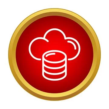 Cloud database storage computing hosting data center icon 스톡 일러스트