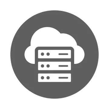Cloud, database, storage icon. Gray vector graphics. Stock Photos