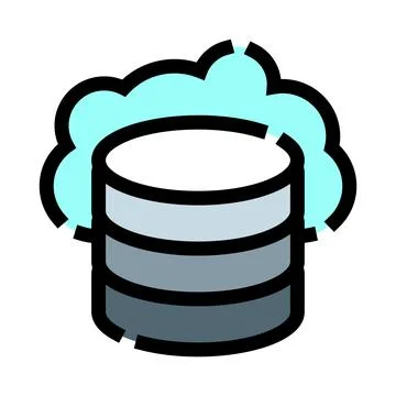Cloud database storage server technology computing icon イラスト素材