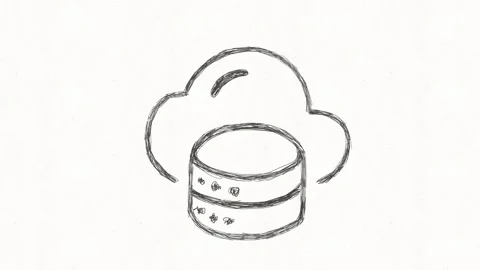 Cloud Database Storage Technology Animation Stock Footage 341863441
