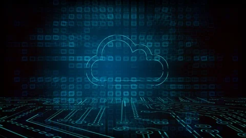 Cloud database technology, data storage concept Stock Footage 87110957