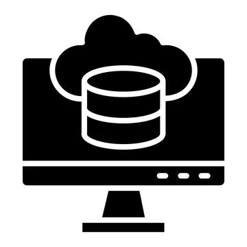 Cloud database Vector Icon Design Illustration Stock Illustration