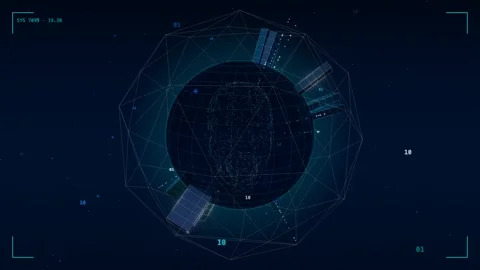 Cloud datacenter clusters uplink shell Stock Footage 340019595