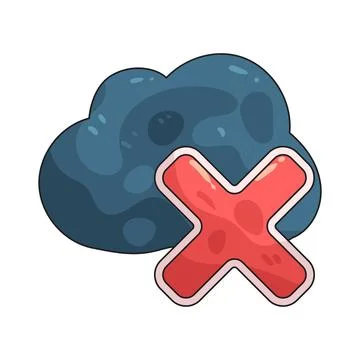 Cloud delete illustration イラスト素材
