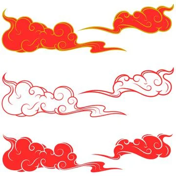 Cloud design in Japanese style Illustrazione stock