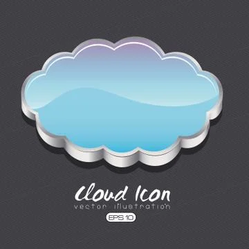 Cloud design over black background vector illustration Stock Illustration