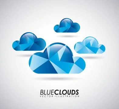 Cloud design over gray background, vector illustration 스톡 일러스트