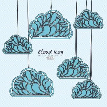 Cloud design over sky background vector illustration イラスト素材