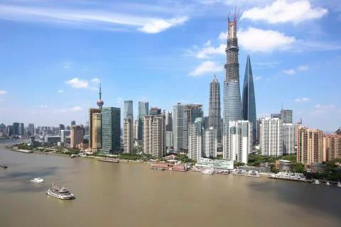 Cloud Development Financial district Shanghai Central Building Architectural Stock Photos