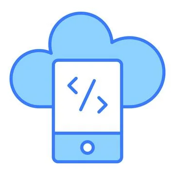 Cloud development icon modern illustration Stock Illustration