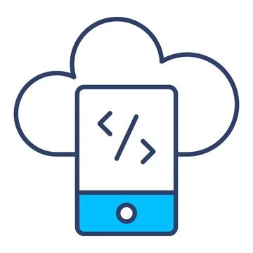 Cloud development icon modern illustration 스톡 일러스트