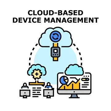 Cloud device management system for digital computing イラスト素材