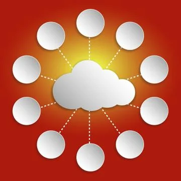 Cloud diagram (10 options) Stock Illustration