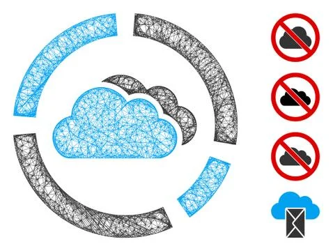 Cloud Diagrams Web Vector Mesh Illustration Illustrazione stock