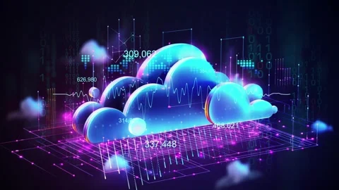 Cloud digital technology. Data business internet background. Some elements Stock Footage 248117858