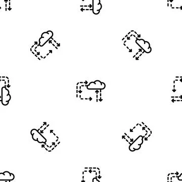 Cloud direction pattern seamless vector Illustrazione stock
