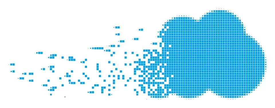 Cloud Dissipated Pixel Icon Illustrazione stock