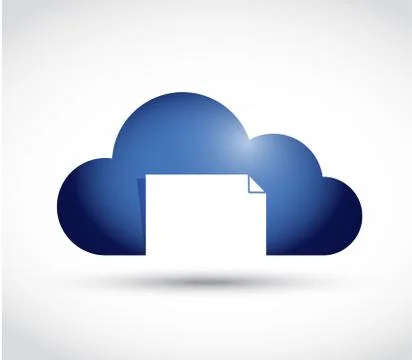Cloud document file storage concept illustration Stock Illustration