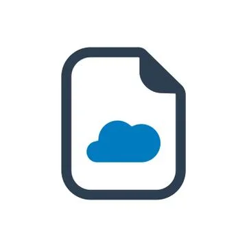 Cloud document icon Stock Illustration