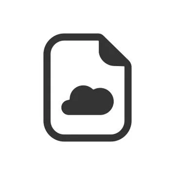Cloud Document Icon Stock Illustration