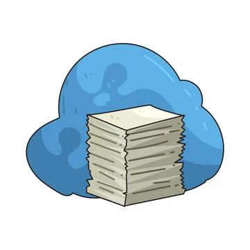 Cloud document illustration Stock Illustration