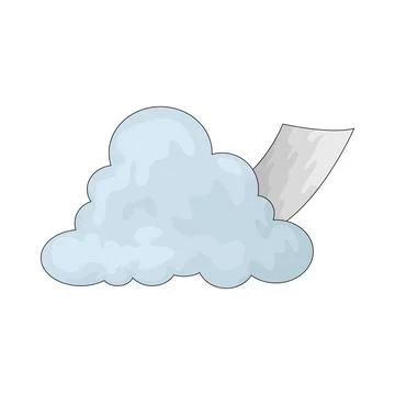 Cloud document illustration Stock Illustration