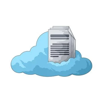 Cloud document illustration Stock Illustration