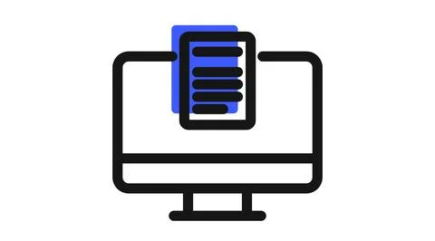 Cloud document management icon Stock Illustration