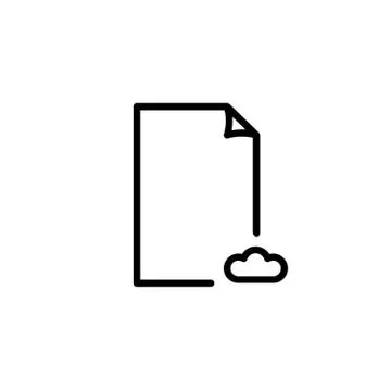 Cloud Document simple Vector Icon Illustrazione stock