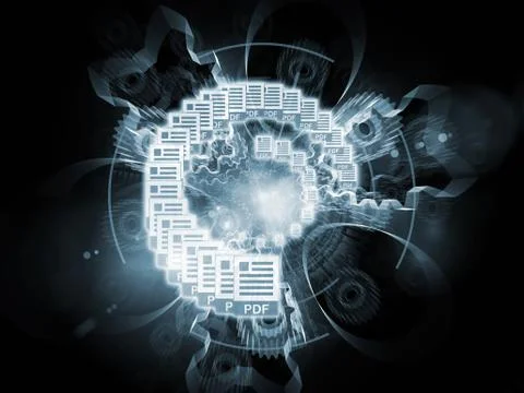 Cloud of documents Illustrazione stock