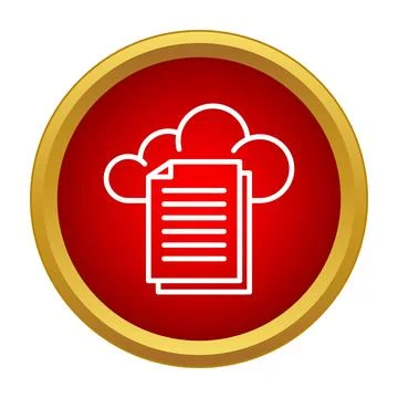 Cloud documents storage and computing icon イラスト素材