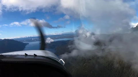 Cloud Dodging in a Cessna over New Zealand. Stock Footage 150115135