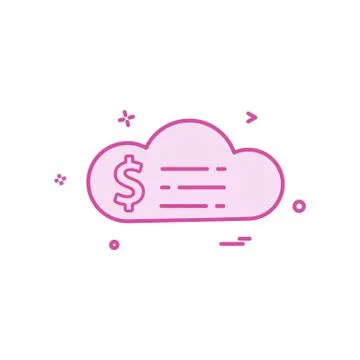 Cloud dollar money icon vector design Stock Illustration