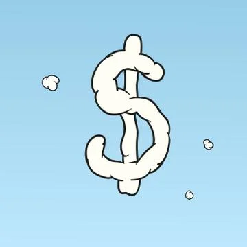 Cloud dollar sign Ilustración de archivo