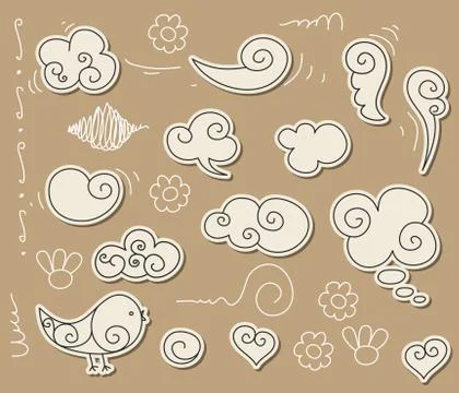 Cloud doodle Stock Illustration