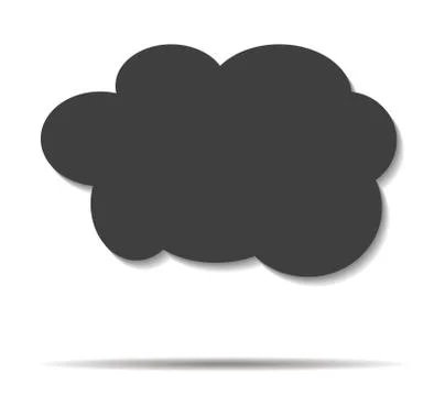 Cloud double shadow icon vector イラスト素材