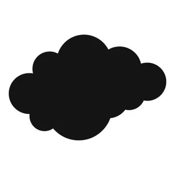 Cloud with downfall icon, simple style. Stock Illustration