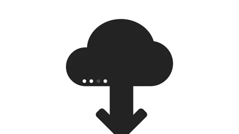 Cloud Download Animated Icon design Video stock 142414563