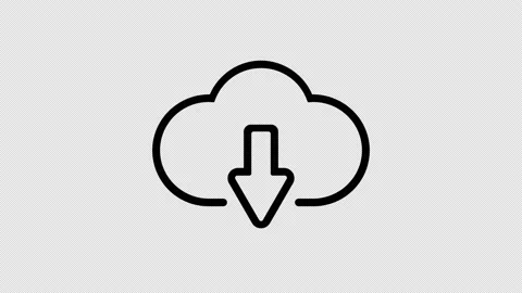 Cloud download, Animated icon on transparent background. Video stock 239807506