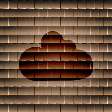 Cloud download application web icon, flat design Stock Illustration